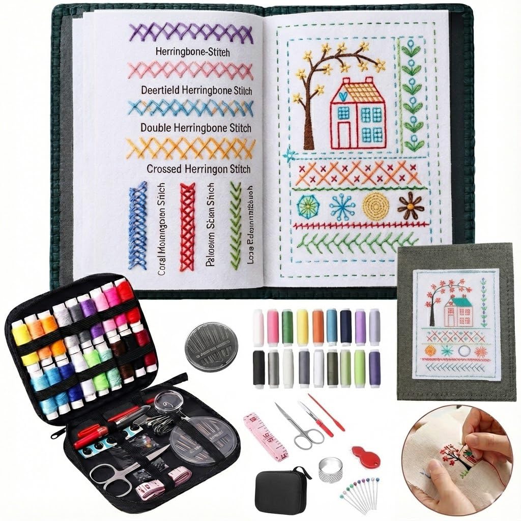 Amazon.com: Nyrvexa 2026 New Embroidery Stitch Book Kit,Comes with
